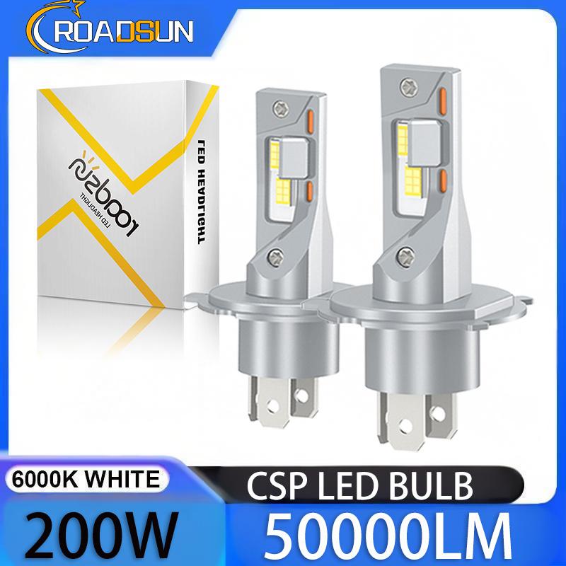 

2Pcs 50000LM H4 High Power Car LED Headlight Bulbs H1 H11 H7 6000K Led Head Lamp CSP Chips 9005 9006 12V Led Canbus Bulbs 50000Lm 200W