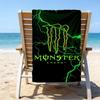 Leistungsstarkes Energy-Drink-Logo Mikrofaser-Strandtuch, Leicht und Schnelltrocknend, für Sommerreisen, Strand-Essentials, Schwimmbad Outdoor