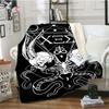Stampa 3D Teschio Plaid Satanico Copriletto Tessili per la Casa Divano Stampa Coperta Pile Inverno Caldo Coperta Flanella Regalo di Compleanno