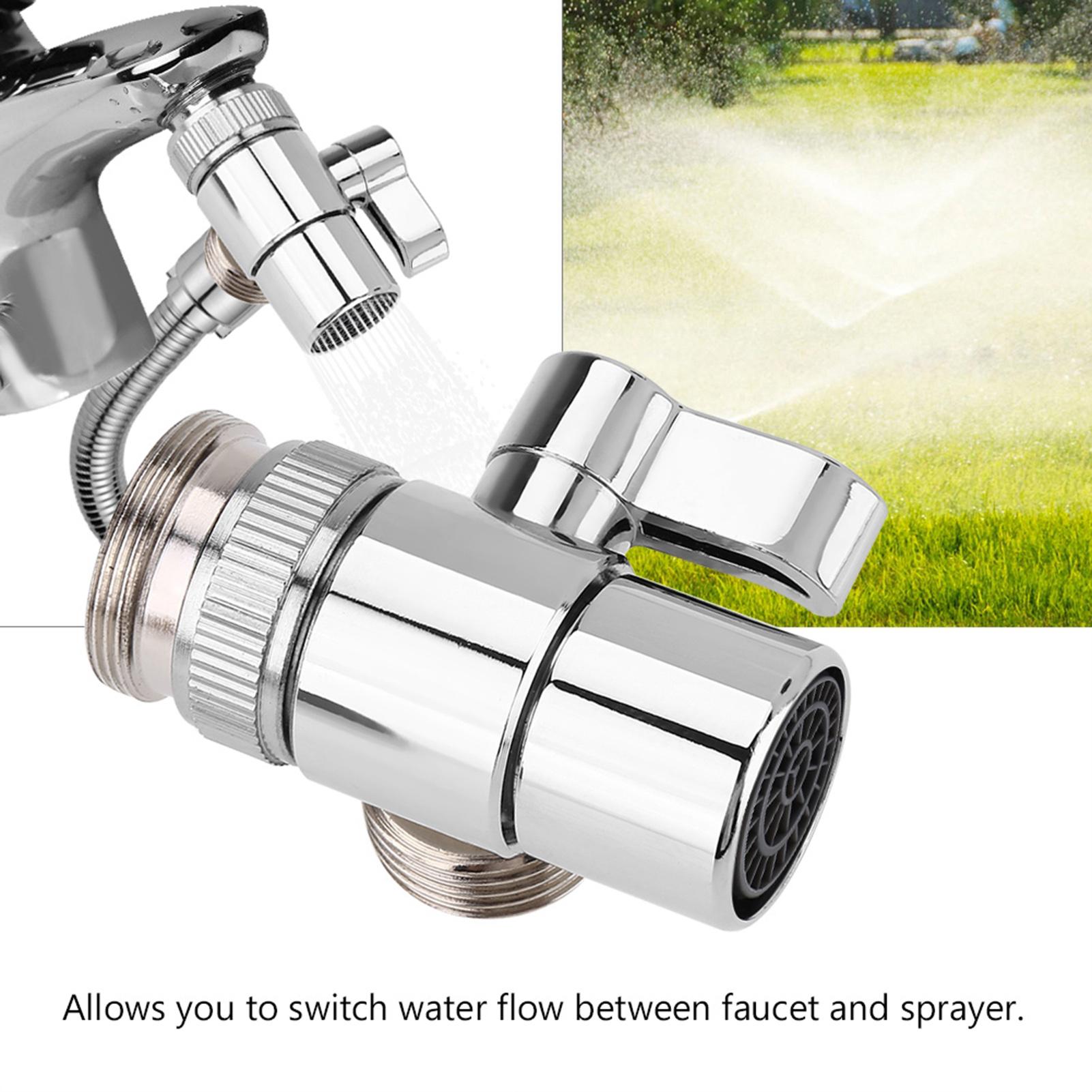 G1/2 Brass Bathroom Kitchen Basin Sink Faucet Splitter Diverter Valve To Hose Adapter M24 Outer Thread M22 Internal Thread 1/2