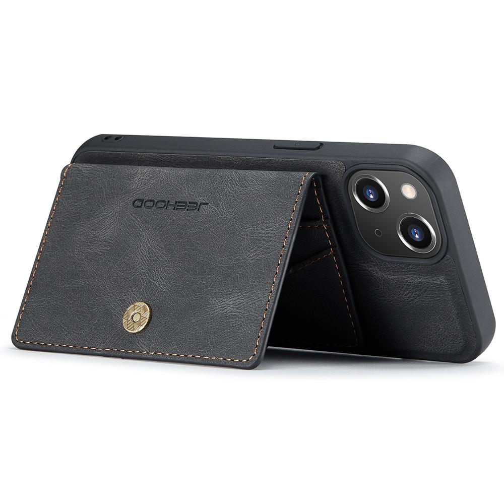 For iPhone 14 Case Leather+TPU Phone Cover Magnetic 2-in-1 Detachable