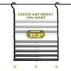Hanging Closet Rod, 18-30In Heavy Duty Adjustable Width and Up to 38In Height Adjustable Closet Rod Extender, Double Closet Rod Hanging Bar,