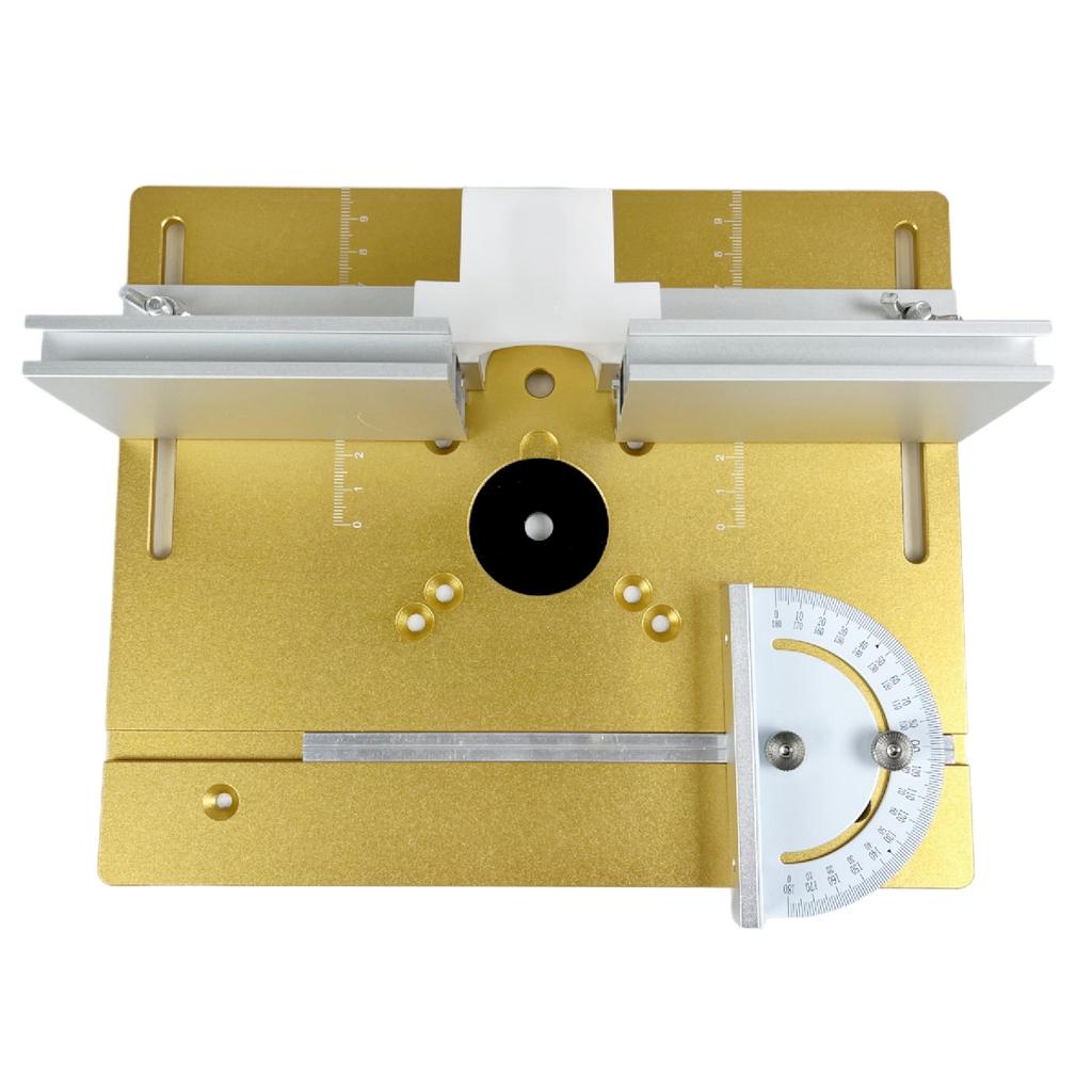 Aluminium Router Table Insert Plate, Woodworking Benches Router Flip Plate W/ Miter Gauge Guide Aluminium Fence Sliding Brackets