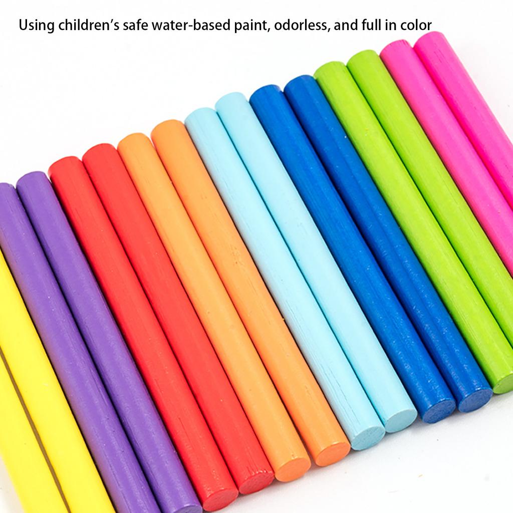 Children'S Color Classification Tube, 3-6 Years Old, Color And Shape Recognition Pairing, Wooden Toys