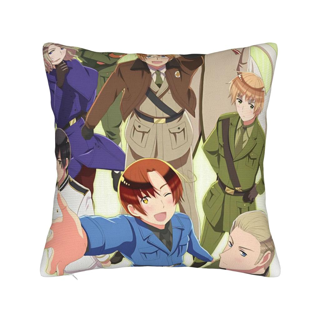 Decorative Pillow Cover Hetalias Axis Powers Merch Chair Throw Pillow Case Cover Zipper Multi Size