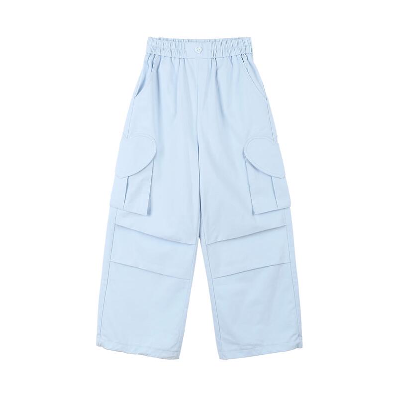 Girls' Cotton Casual Straight-Leg Trousers