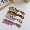 European & American Fashion Marble Texture Acetate Hair Comb - Large Handle, Anti-Static