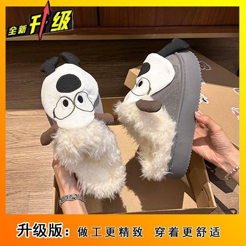 Retro cotton slippers women's thick bottom thickened home indoor warm non-slip baotou cotton slippers 2025 winter new