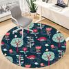 1pc Forest Creatures Office Round Area Rug, Under Office Chairs Bedroom Living Room Home Decor, Room Deco