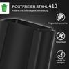 50L Dual Compartment Stainless Steel Bin, with Deodoriser Holders - Black