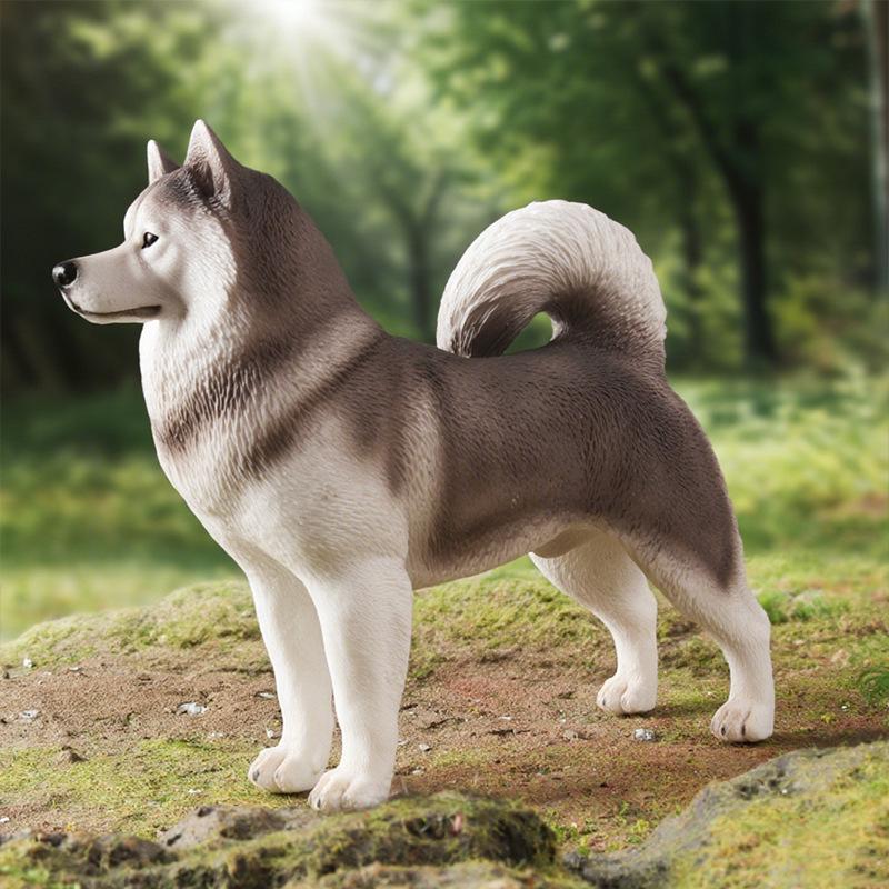 Solid Large Alaskan Malamute and German Shepherd Children's Toy Model Ornament