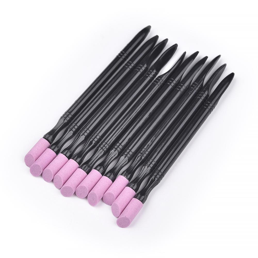 1/10PCS Nail File Cuticle Stone Pusher Quartz Pen Nail Polishing Sticks Nail Cuticle Scissors Dead Skin Remover Buffer Nail Art