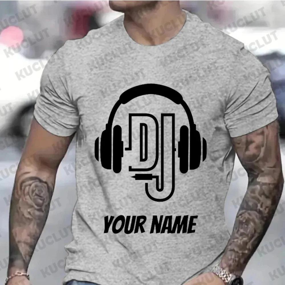 Přizpůsobené jméno Dj tričko Vlastní jméno Logo Košile pro DJ's Oblečení Vlastní personalizovaný dárek pro muže Hudební dárek Dj DIY trička