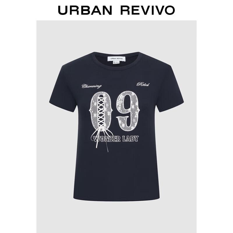 UR 2025 Women s Ballet Sporty Lace-up Short Sleeve T-shirt S