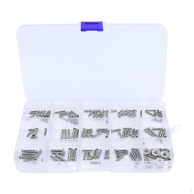 RC Schraubensatz Hardware mit Box, Ersatzteil Robust Tragbar Autoteile Edelstahl