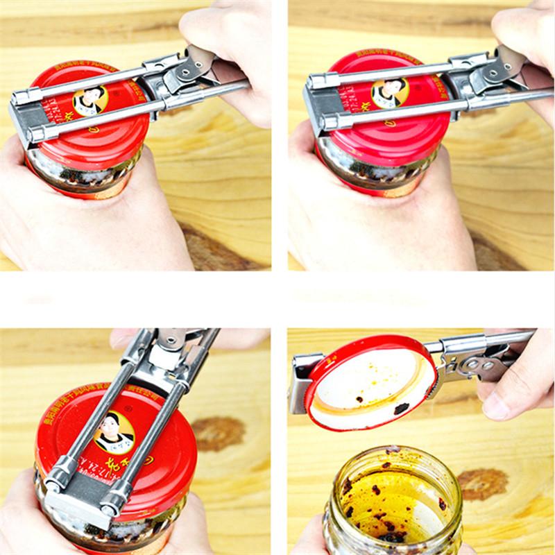Can Opener Adjustable Stainless Steel Kitchen Tools Manual Jar Bottle Opener Home Gadgets