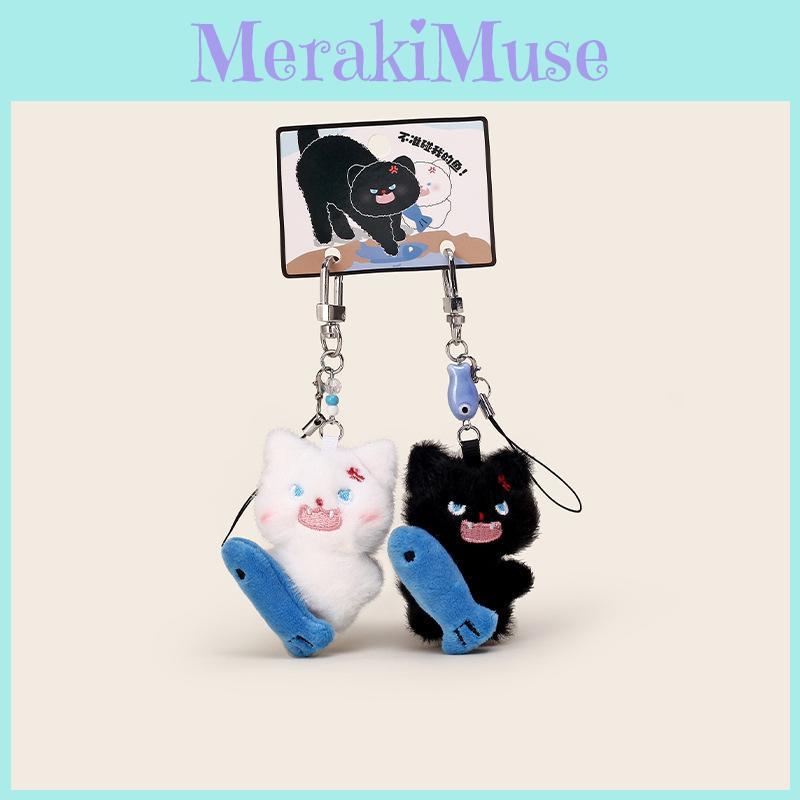 Fish Cat Plush Keychain With Cute Anime Style For Bags And Keys