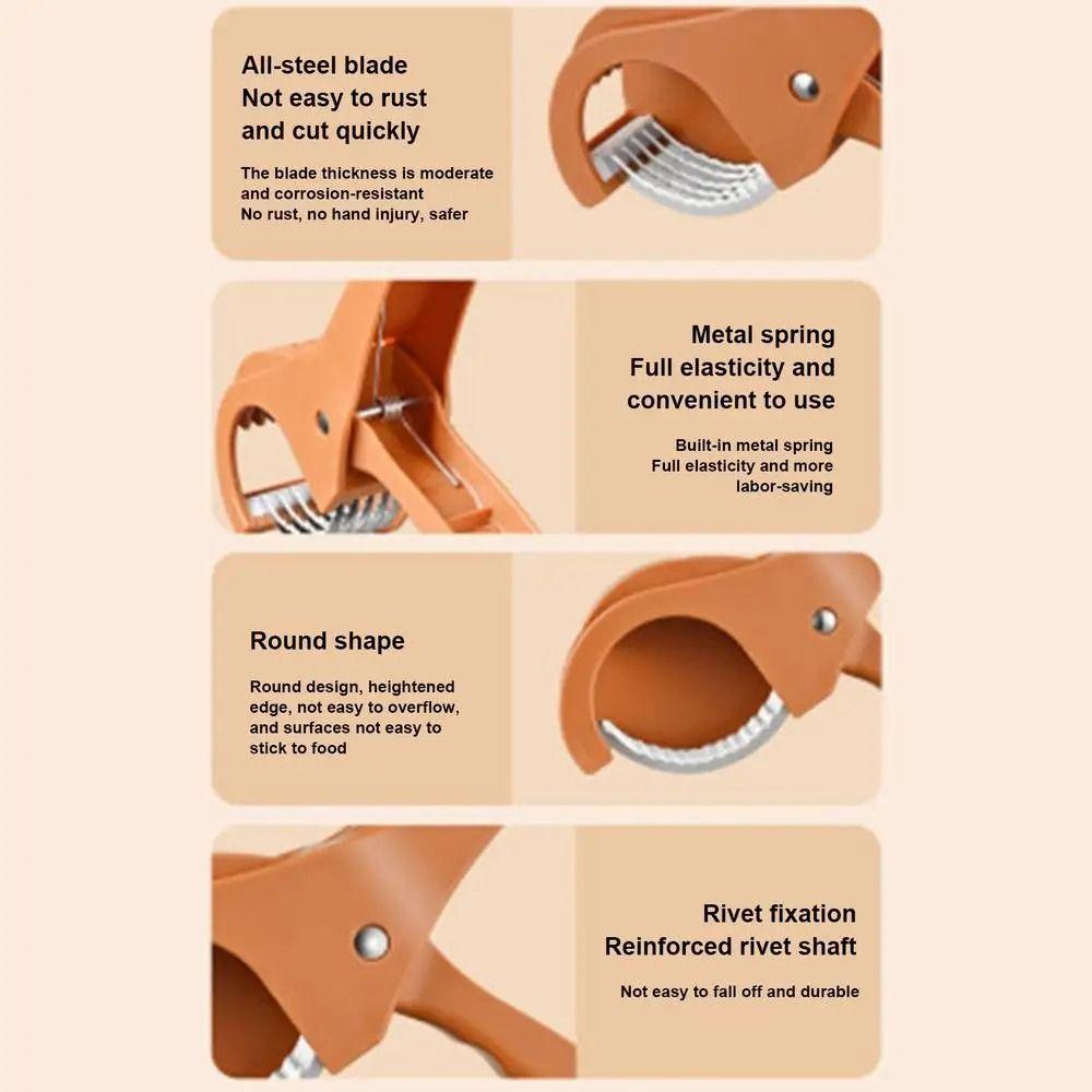 Stainless Steel Portable Salad Cutter Non-slip Handle Fruit Chopping Tool Kitchen Gadgets