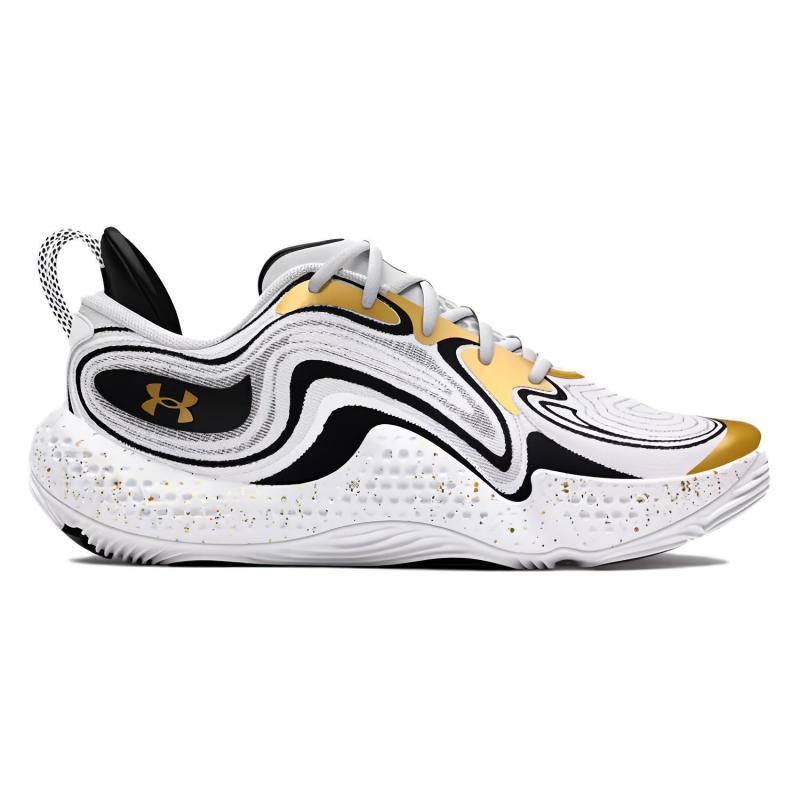 Under Armour Spawn 6 'White Metallic Gold' Sneakers 3027263-100