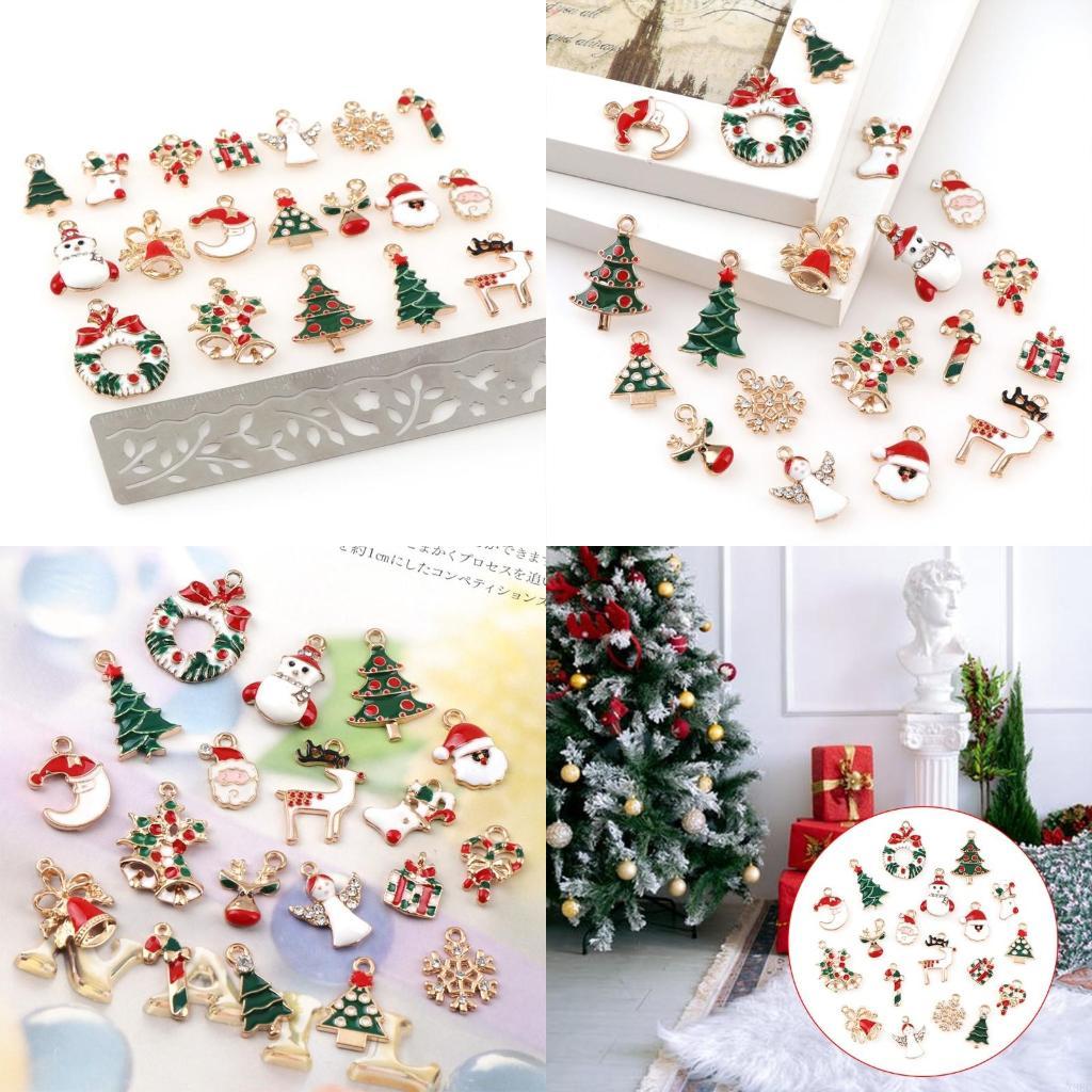 10 шт. Рождественский Шарм Новогодний Рождественский Подвеска Ожерелье Браслет Серьги Украшения X3UC China Mainland