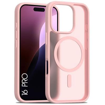 Protective Case - BOOLING - for iPhone 16 Pro - Hybrid Protection - Pink - Wireless Charging