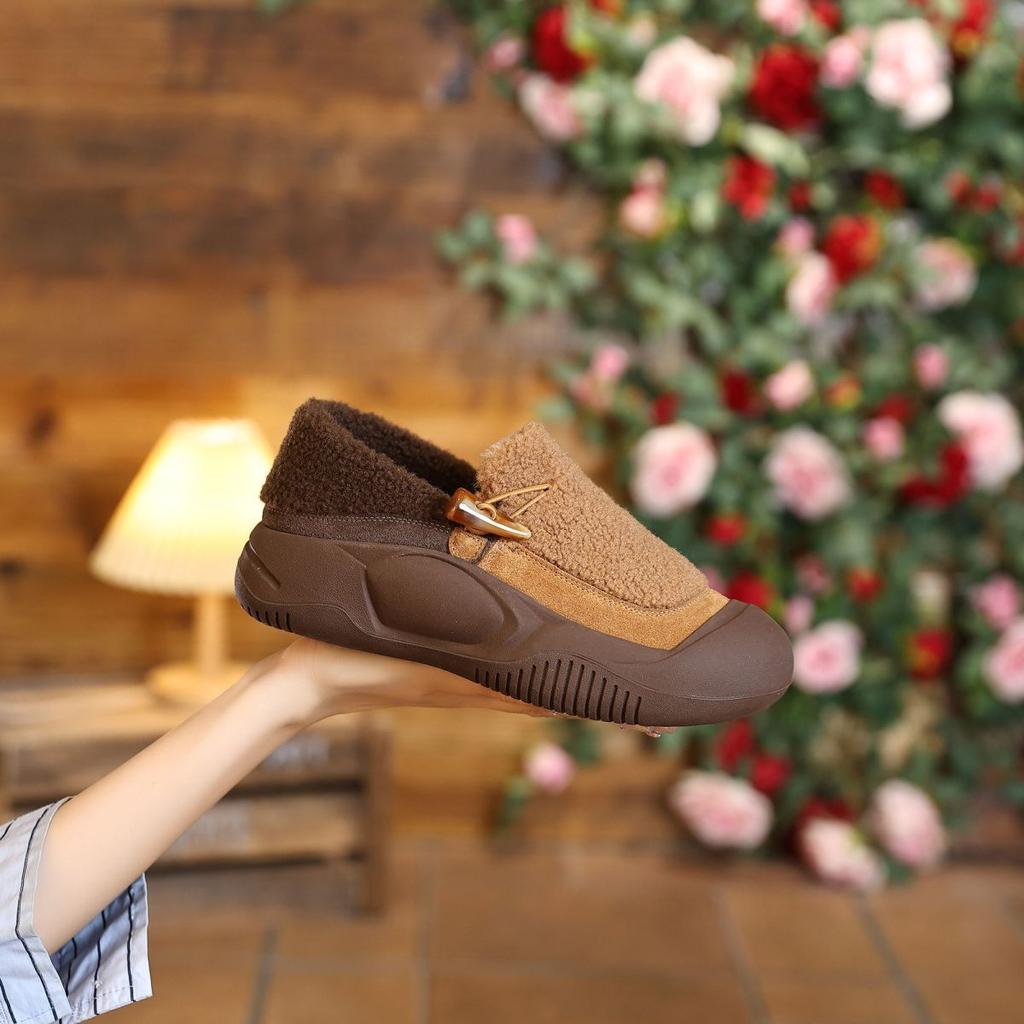 Maillard extra dicke Samtschuhe Baumwollschuhe Samt warm Doudou Baumwollschuhe Winter neu weichsohlige vielseitige Baumwollschuhe