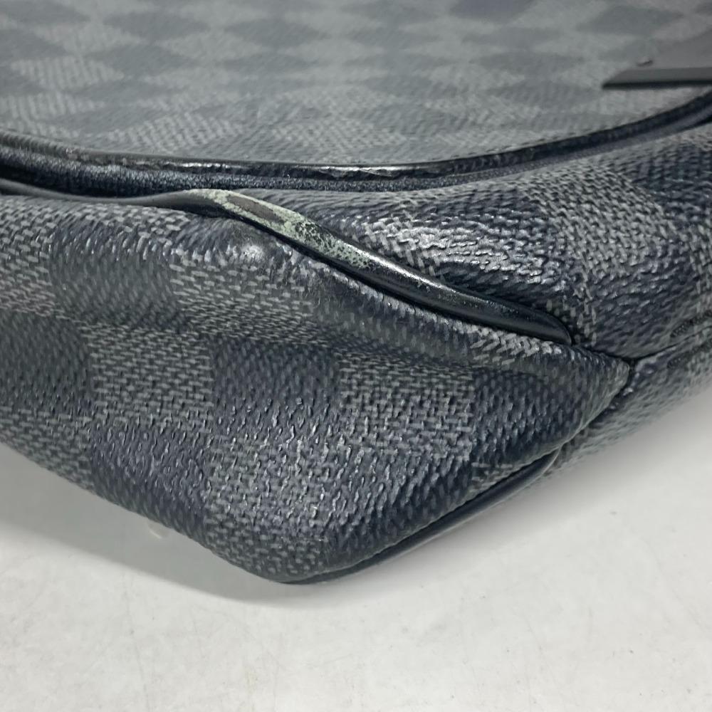 Louis Vuitton N41260 Damier Graphite District PM Crossbody Shoulder Bag Black