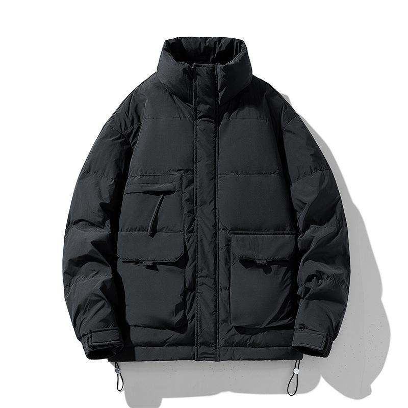 

2025 Осень и зима Новая рабочая уличная куртка-пуховик Белый утиный пух Мужская куртка-пуховик в парном стиле XL чёрный