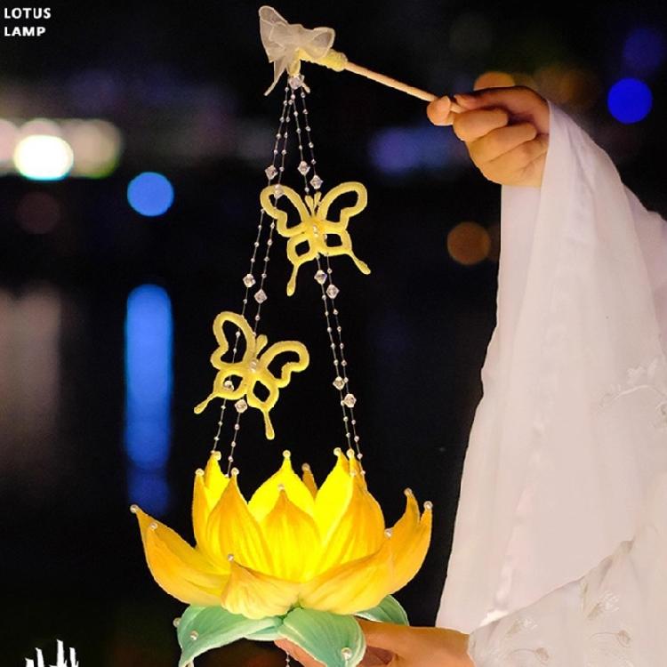 Chinese Festival DIY Decoration Set Traditional Flower Lamp Craft Supplies With Sticks For Home Parties