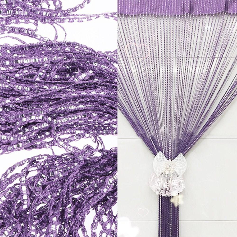 1x2m Line Curtains Thread Curtain  for Home Living Room Cafe Interior Decorations Valance