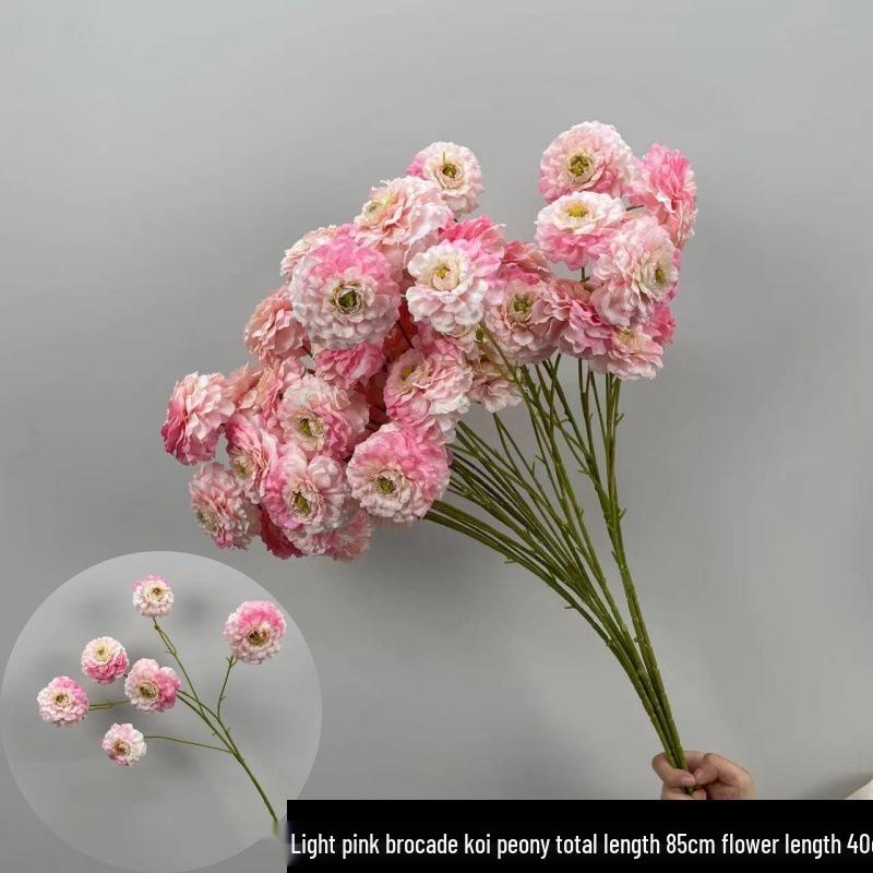 Wedding Pink Series Peony and Rose Artificial Flowers for Decorations