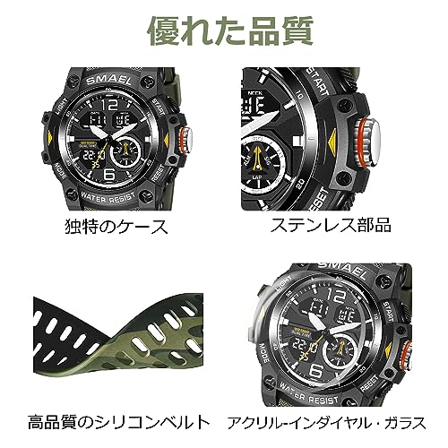 BEN NEVIS Men's Digital Watch, Waterproof, Multi-Function Sports Watch, Stylish and Simple Design with LED Display, Perfect for Running, Sports, and O
