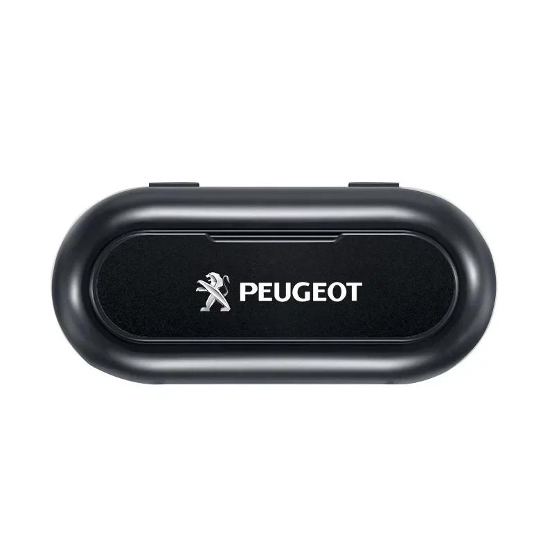 Samochodowy Organizer na Okulary do Osłony Przeciwsłonecznej Uchwyt Akcesoria Dla Peugeot 206 308 307 208 207 3008 2008 508 407 301 406 408 607