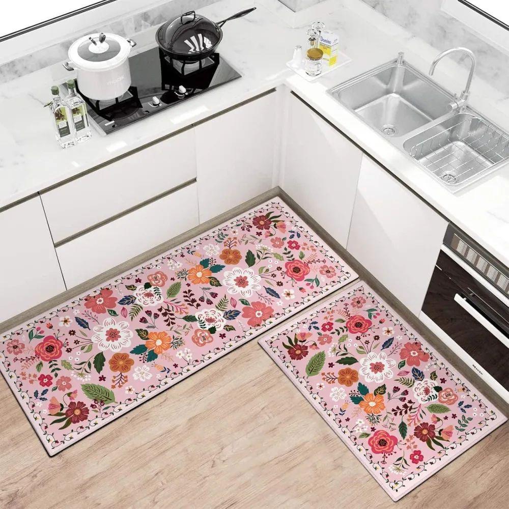 

American Kitchen Runner Rug Non-slip Mat for Hallway, Stain Resistant and Easy to Clean Home Décor 40X60CM (1.3X2FT