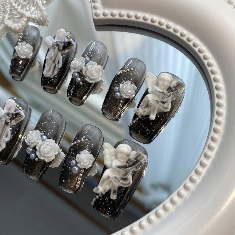 3D Angel Figure Silicone Nail Charm Mold For Crafting Unique Resin Nail Art Decorations And Accessories