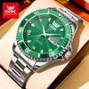 OPK Brand Men's Steel Strap Watch Dual Calendar Quartz Waterproof Night Light 8171