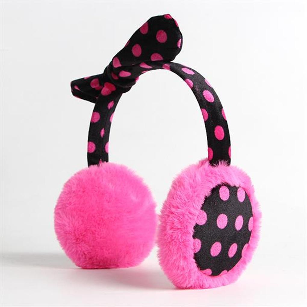 Polka-dot ribbon headband/earmuffs/winter earmuffs