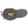 UGG Short Bow Stiefel Fleece Lined Gray Women's 1110706-CHRC