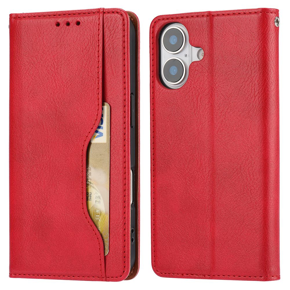 For iPhone 17 Cell Phone Case Magnetic Closing PU Leather Stand Cover