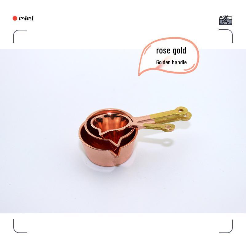Candy Toy Miniature Dollhouse Cooking Set: Long-Handle Mini Pot, Small Milk Pot, 3-Piece D215
