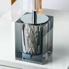 European Grey Crystal Glass Lotion Bottle Mouthwash Cup Toothbrush Shelf Bathroom Accessories Luxury Crystal Toothbrush Shelf