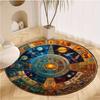 S Mayan Starry Sky Calendar Round Rug Nonslip Area Rug Office Chair Mat Carpet For Living Room Bedroom Home Decor