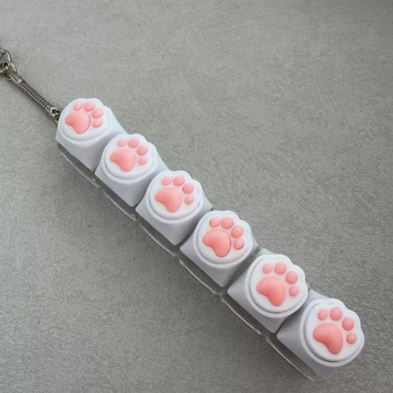Bread Keycap Stress Relief Clicker Keychain Mechanical Keyboard Button Decompress Fingertip Keyring
