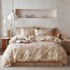Cotton Flannel Bedding Set Soft Breathable All-season Bed Sheets Plant Floral Print Multiple Sizes