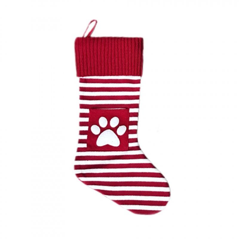 Christmas Pet Stocking Dog Cat Xmas Hanging Decor Gift Bag Holiday Party