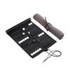Portable PU Leather Backgammon Set with Acrylic Pieces