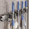 Mop & Broom No-Drill Wall Mount: Suction Cup Clip for Bathroom Storage