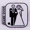Game Over Wedding Enamel Pin: Fun Bride & Groom Badge, Perfect Engagement Gift