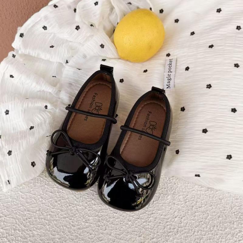 Baby Girls Black Patent Leather Bow Mary Jane Shoes 22 чёрный