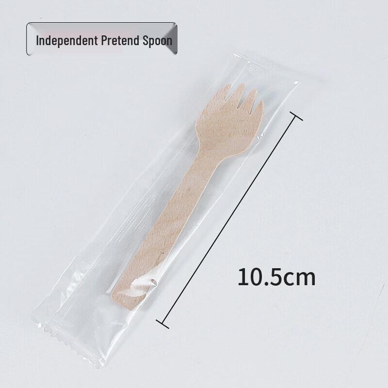 ZISIZ Disposable Long-Handle Dessert Spoons